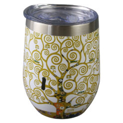 Cana termos 330 ml "Tree of Life" ecru de Gustav Klimt, in cutie decorativa
