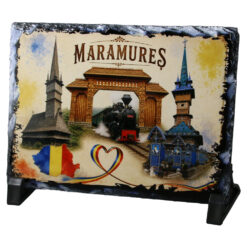 Placa din ardezie Maramures 19 x 14 cm, vintage