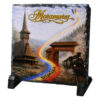 Placa din ardezie Maramures 14 x 14 cm, Romania, tricolor