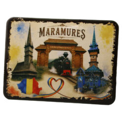 Magnet de frigider din plastic Marmures 7.5 x 5.5 cm, vintage