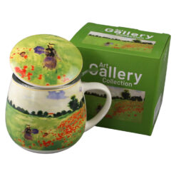 Alternative view of Cana portelan cu infuzor si capac 430 ml "Poppy Field" de Claude Monet, in cutie decorativa