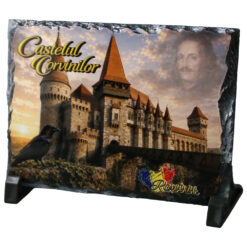 Placa din ardezie Castelul Corvinilor 19 x 14 cm, Iancu de Hunedoara