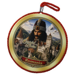 Decor de perete din ceramica Castelul Bran 17 cm, Vlad Tepes, Romania
