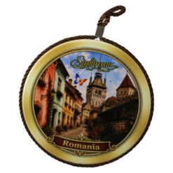 Decor de perete din ceramica Sighisoara 17 cm, Romania