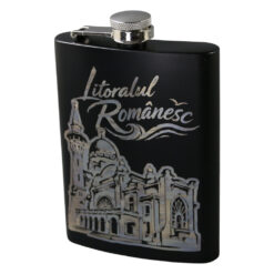Plosca metalica gravata Litoralul Romanesc 220 ml