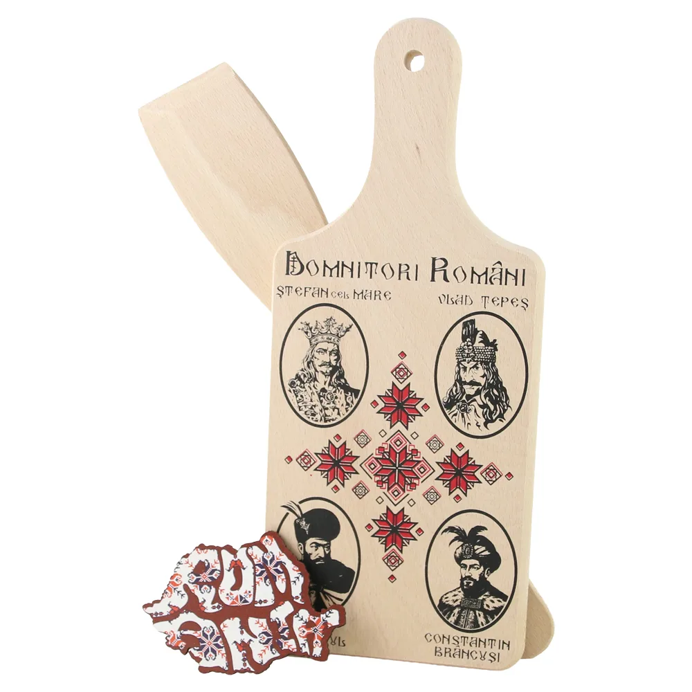 Set ustensile bucatarie cu magnet de frigider "Domnitori Romani"
