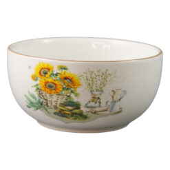 Bol ceramic cu Floarea soarelui 580 ml, 13.5 x 7 cm, Sunflower stories