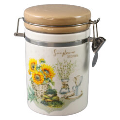 Recipient pentru condimente din ceramica Floarea soarelui 9.5 x 15 cm, Sunflower stories