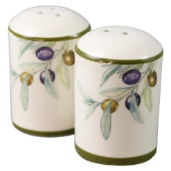 Set solnita si pipernita din ceramica Olive 4.5 x 7 cm, masline