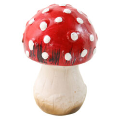 Ciuperca decorativa din ceramica cu buline 6 x 9 cm