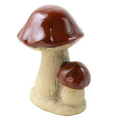 Ciuperca decorativa din ceramica 9 x 11 cm, maro