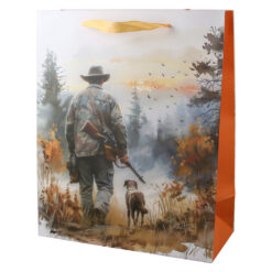 Punga cadou din hartie 26 x 32 cm, vanatoare
