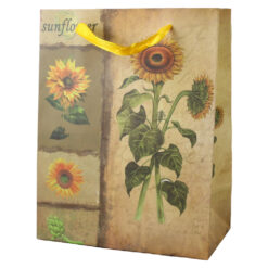 Punga cadou din hartie 18 x 23 cm, cu floarea-soarelui