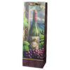Punga cadou pentru bauturi din hartie 12 x 36 cm, struguri si vin