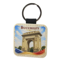 Breloc din piele sintetica Arcul de Triumf 5 cm, Bucuresti