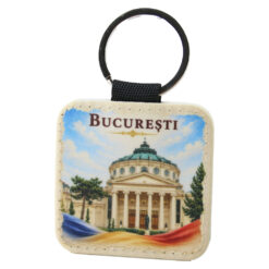 Breloc din piele sintetica Ateneul Roman 5 cm, Bucuresti