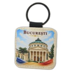 Breloc din piele sintetica Ateneul Roman 5 cm, Bucuresti