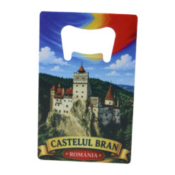 Desfacator de sticle metalic Castelul Bran 5.5 x 8.5 cm, Romania
