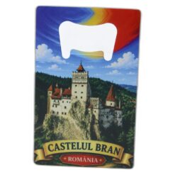 Desfacator de sticle metalic Castelul Bran 5.5 x 8.5 cm, Romania