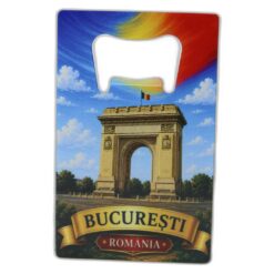 Desfacator de sticle metalic Bucuresti 5.5 x 8.5 cm, Romania