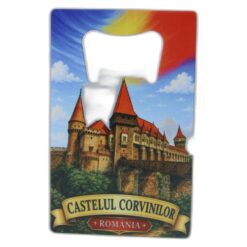 Desfacator de sticle metalic Castelul Corvinilor 5.5 x 8.5 cm, Romania