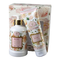 Set cadou pentru baie Florentino Rose 500 + 250 ml - gel de dus si lotiune de corp