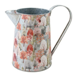 Cana decorativa din metal cu Padure de toamna 13 x 17 cm