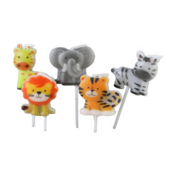 Set 5 lumanari pentru tort Animale Zoo 3.5 x 7cm