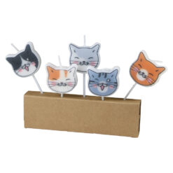 Set 5 lumanari pentru tort Pisicute 3.5 x 7cm