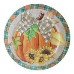 Tava din plastic decorativa cu Dovleac si floarea-soarelui 33 cm