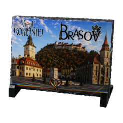 Placa din ardezie Brasov 19 x 14 cm, Valoriile Romaniei