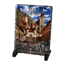 Placa din ardezie Brasov 14 x 19 cm, Valoriile Romaniei