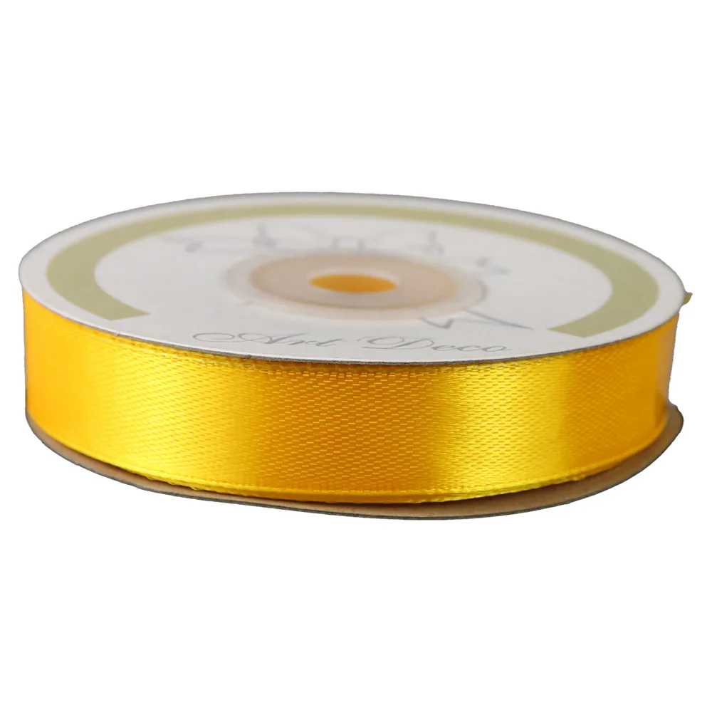 Rola panglica satin Galben 15 mm x 25 m Art Deco