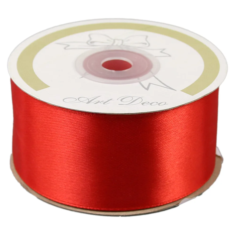 Rola panglica satin Rosu 38 mm x 25 m, Art Deco