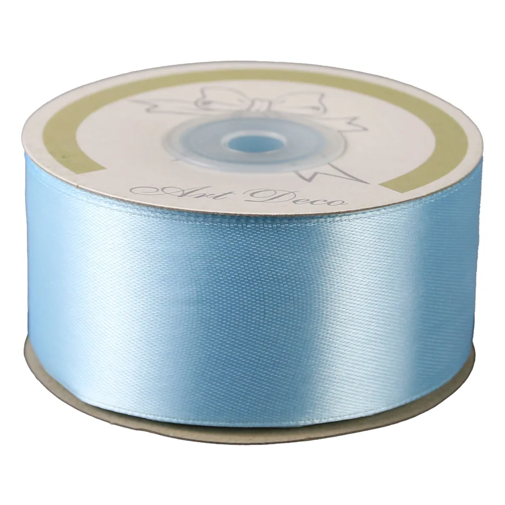 Rola panglica satin Albastru deschis 38 mm x 25 m Art Deco