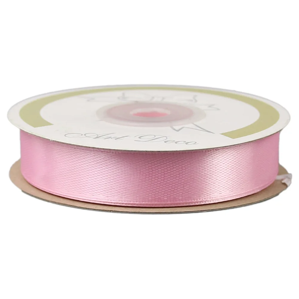 Rola panglica satin Roz 15 mm x 25 m, Art Deco