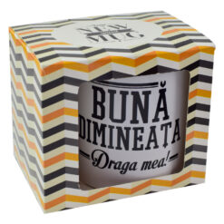 Cana ceramica Boss Mug 300 ml "Buna dimineata draga mea", in cutie decorativa - imagine 3