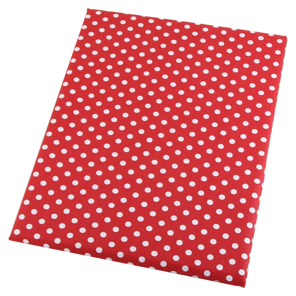 Fata de masa din bumbac 140x180, Rosu cu buline