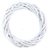 Coroana pentru decor din rachita 25 CM, Alb