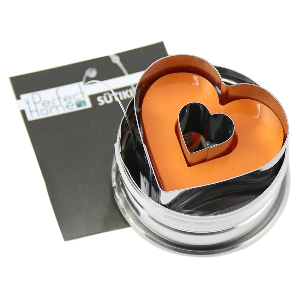 Forma de inima pentru prajituri din inox 5 CM, Perfect Home