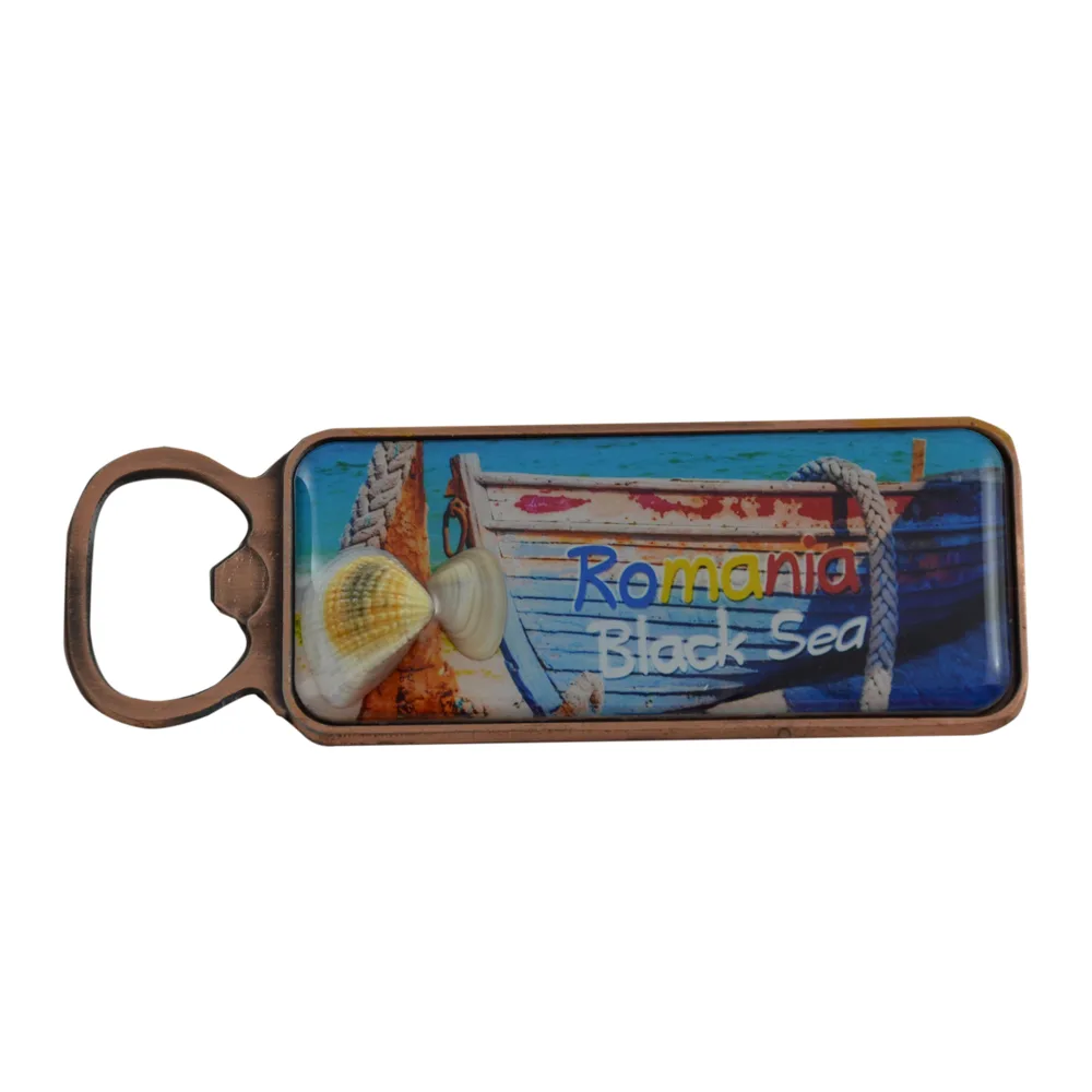 Desfacator sticle cu magnet Black Sea/Romania 10 CM - imagine 2
