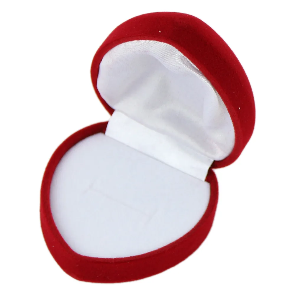 Cutie pentru inel din catifea 6 CM, Inima - imagine 2