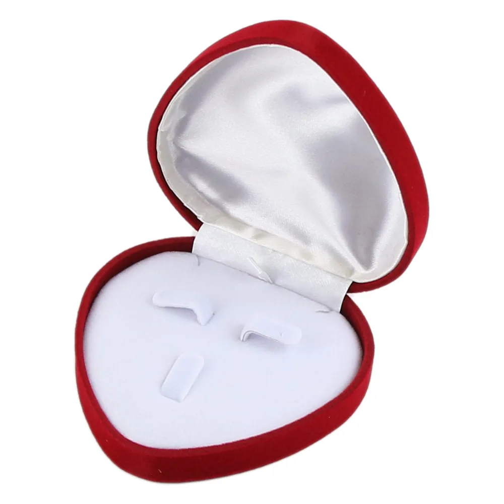 Cutie pentru bijuterii din catifea 9 CM, Inima - imagine 2