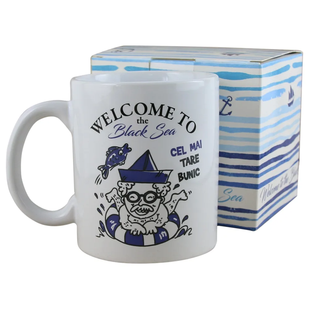Cana ceramica 300 ml "Cel mai tare bunic", in cutie decorativa - Black Sea