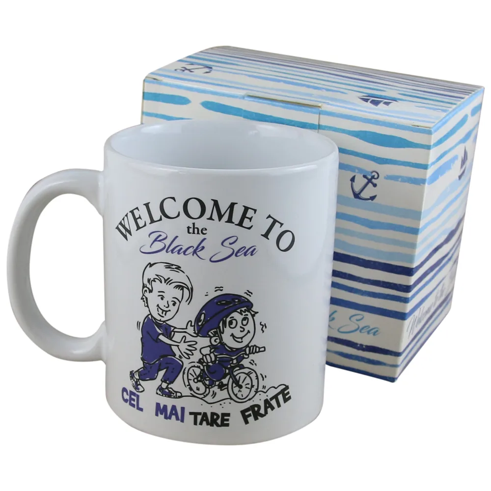 Cana ceramica 300 ml "Cel mai tare frate", in cutie decorativa - Black Sea
