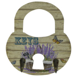 Suport pentru cheie realizat din lemn in forma de lacat - Design vintage - Diverse modele - imagine 3