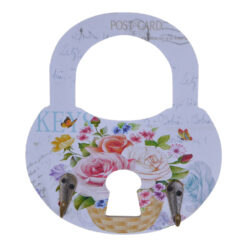 Suport pentru cheie realizat din lemn in forma de lacat - Design vintage - Diverse modele - imagine 7