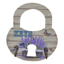 Suport pentru cheie realizat din lemn in forma de lacat - Design vintage - Diverse modele - imagine 8