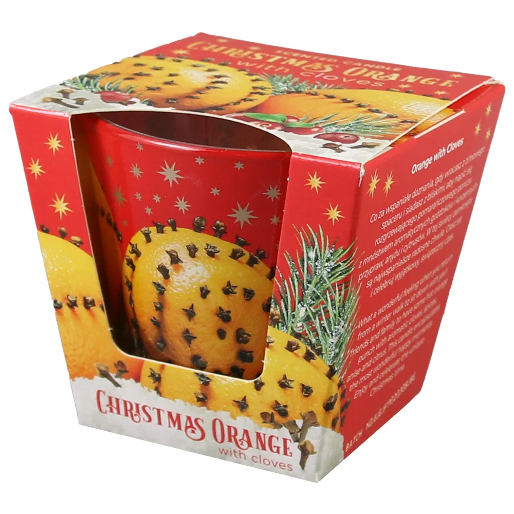 Lumanare de Craciun parfumata in pahar 115 gr, Christmas Orange - imagine 2