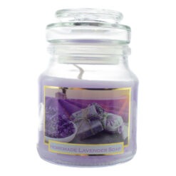 Lumanare parfumata in borcan cu capac - Lavender Fields & Homemade Lavender Soap, cu aroma de lavanda - imagine 4